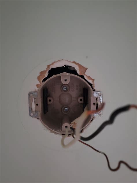 Light fixture bracket doesn't fit junction box